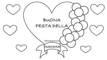 anteprima - Materiale per pittura e bricolage - Buona festa della mamma - Pagina di copertina