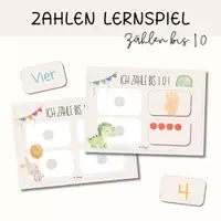 Vorschau - Spiele - Lernspiel Zählen Lernen von 1 bis 10 | ZR 10 Legespiel - Deckblatt