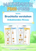 Vorschau - Arbeitsblätter - Brüche / Bruchteile verstehen (Anbahnendes Niveau) | Training mit der Ping-Pong Methode - Deckblatt