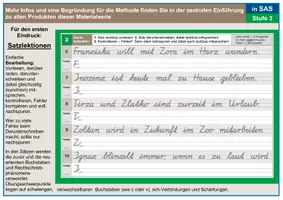 Vorschau - Arbeitsblätter - Satz- und Handschrifttraining in SAS - Stufe 3 - Seite 1