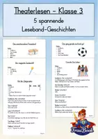 Vorschau - Arbeitsblätter - Leseband, Lesetheater, Theaterlesen Klasse 3 - Deckblatt