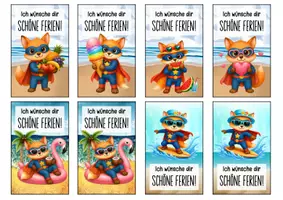 Vorschau - Anderer Materialtyp - Feriengrüße Fuchs Fuchsklasse Lesezeichen Sommer - Seite 1