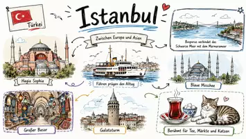 Vorschau - Arbeitsblätter - Arbeitsblatt "Istanbul" + interaktive Lösung & MP3 + Mindmap + Infografik - Seite 1