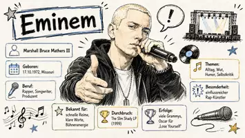 Vorschau - Arbeitsblätter - Lernposter + Arbeitsblätter zum Thema "Eminem" + Lösung & MP3 + Mindmap + Infografik - Seite 2