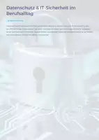 Vorschau - Unterrichtsreihen - Datenschutz & IT-Sicherheit im Berufsalltag – Digitale Risiken erkennen und sicher handeln - Deckblatt
