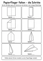 Vorschau - Arbeitsblätter - Vorgangsbeschreibung Klasse 3 | Papierflieger - Seite 2