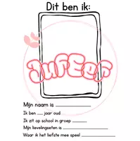 Voorbeeld - Ik-blad voor het rapport - Voorblad