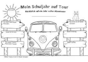 Vorschau - Arbeitsblätter - Reflexionsblätter zum Schuljahresende - 2 Varianten - Seite 1