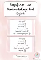 Vorschau - Präsentationen/Tafelbilder - Begrüßungs- und Verabschiedungsritual Englisch I Good morning & Goodbye I 2 Präsentationsfolien - Deckblatt