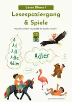 Vorschau - Stationenlernen - Lesespaziergang mit Wort-Bild-Zuordnung / Lesen Klasse 1 - Deckblatt