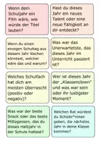 Vorschau - Spiele - Schuljahresrückblick & Sommerferien: 24 Sprechkarten für den Unterricht (Deutsch/DaF B1) - Seite 2