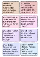 Vorschau - Spiele - Schuljahresrückblick & Sommerferien: 24 Sprechkarten für den Unterricht (Deutsch/DaF B1) - Seite 3