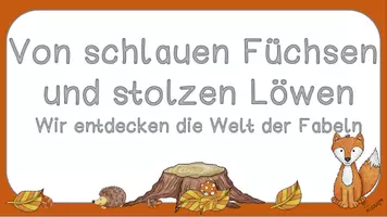 Vorschau - Unterrichtsreihen - Fabeln_Reihentransparenz_Tafelmaterial - Deckblatt