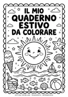 anteprima - Altro tipo di materiale - Il mio quaderno estivo da colorare - Pagina di copertina