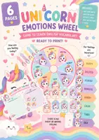 Vista previa - Juegos / Gamificación - Recurso montessori GRATUITO para aprender las EMOCIONES en INGLÉS | Unicorn Emotions Wheel! - Portada