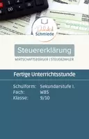 Vorschau - Stundenentwürfe - Steuererklärung: So holen sich Schüler ihr Geld vom Staat zurück! | Fertige Unterrichtsstunde | WBS | Klasse 9/10 - Deckblatt