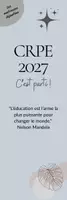 Aperçu - Outils du professeur - Marque page gris CRPE 2027 - Page de couverture