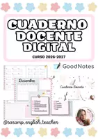 Vista previa - Para docentes: organización, planificación y formación - CUADERNO DIGITAL DOCENTE PARA GOODNOTES CURSO 26/27 (HORIZONTAL) - Portada