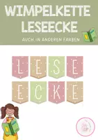 Vorschau - Anderer Materialtyp - Leseecke / Wimpelkette Leseecke / Leseecke Klassenzimmer - Deckblatt