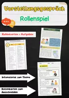 Vorschau - Merkblätter - Bewerbungsgespräch Rollenspiel Berufsorientierung Vorstellungsgespräch - Deckblatt