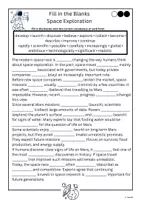 Προεπισκόπηση - Φύλλα εργασίας - Fill in the Blanks - Space and Mars - Σελίδα 1