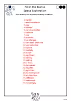 Προεπισκόπηση - Φύλλα εργασίας - Fill in the Blanks - Space and Mars - Σελίδα 2