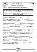 Προεπισκόπηση - Φύλλα εργασίας - Fill in the Blanks - Space and Mars - Σελίδα 3