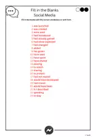 Προεπισκόπηση - Φύλλα εργασίας - Fill in the Blanks - Social Media - Σελίδα 2