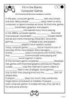 forhåndsvisning - Fill in the Blanks - Computer Games 1 (1) - side 3