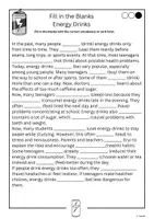 forhåndsvisning - Fill in the Blanks - Energy Drinks - side 3