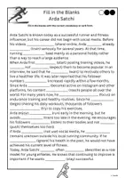 forhåndsvisning - Fill in the Blanks - Arda Satchi - side 1