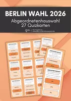 Vorschau - Spiele - Abgeordnetenhauswahl Berlin 2026: 27 Quizkarten für Wiederholung, Spiel und Wissenscheck | ab Klasse 9 - Deckblatt