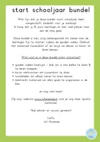 Voorbeeld - bundel start schooljaar - Pagina 1