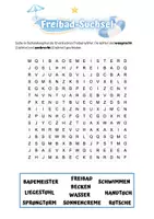 Vorschau - Arbeitsblätter - Freibad-Suchsel dreifach differenziert - Seite 1