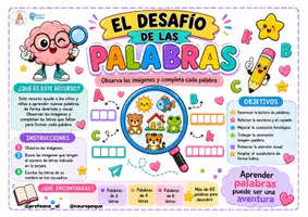 Vista previa - Tarjetas / Manipulativos - Detective de palabras - Material para trabajar la conciencia fonológica - página 1