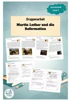 Vorschau - Stundenentwürfe - Martin Luther und die Reformation - kooperative Gruppenarbeit mit Höraufträgen l Geschichte Klasse 7 - Deckblatt
