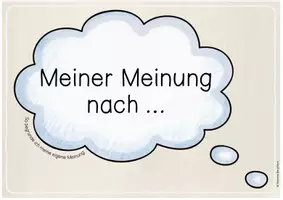 Vorschau - Poster - Die eigene Meinung begründen (Tafelmaterial) - Seite 1