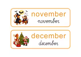 Voorbeeld - Maandkalender (hup en aap) - Pagina 1