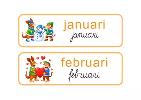 Voorbeeld - Maandkalender (hup en aap) - Pagina 2