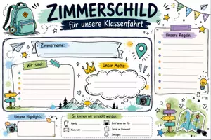 Vorschau - Anderer Materialtyp - Türschild Klassenfahrt - Deckblatt