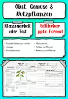 Vorschau - Stundenentwürfe - Materialpaket Obst, Gemüse, Nutzpflanzen - Deckblatt