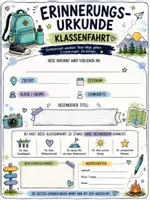 Vorschau - Anderer Materialtyp - Klassenfahrt Erinnerungsurkunde - Deckblatt