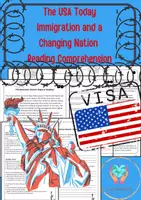 Vorschau - Arbeitsblätter - The USA Today: Immigration and a Changing Nation - Reading Comprehension - Deckblatt
