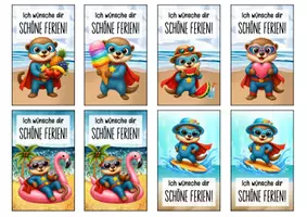 Vorschau - Anderer Materialtyp - Feriengrüße Otterklasse Lesezeichen Sommer - Seite 1