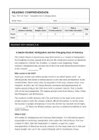 Vorschau - Arbeitsblätter - The USA Today: Immigration and a Changing Nation - Reading Comprehension - Seite 1