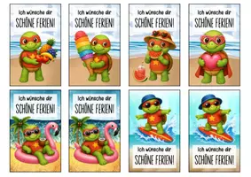 Vorschau - Anderer Materialtyp - Feriengrüße Schildkrötenklasse Lesezeichen Sommer - Seite 1