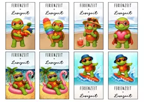 Vorschau - Anderer Materialtyp - Feriengrüße Schildkrötenklasse Lesezeichen Sommer - Seite 3