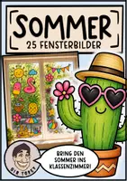 Vorschau - Mal- und Bastelvorlagen - Fensterbilder Sommer - Deckblatt