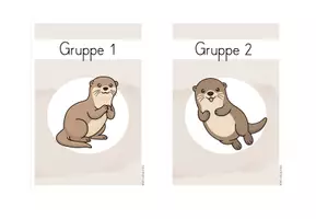 Vorschau - Stationenlernen - Gruppentisch-Aufsteller Otter | Schilder Stationenarbeit Otterklasse - Seite 3