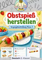 Vorschau - Arbeitsblätter - Vorgangsbeschreibung Klasse 3 | Obstspieß - Deckblatt